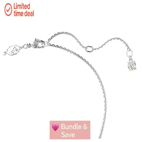Mesmera Crystal Pendant Necklace, Rhodium Chain, 15-18 Inch
